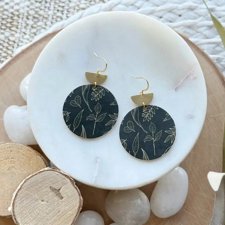 Dune Drop Earrings - Forest Floor