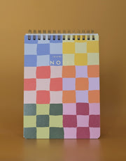 Spiral Jotter - Rainbow Checks