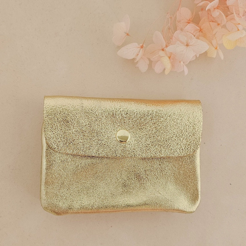 Kangoo Leather Coin Purse - Gold