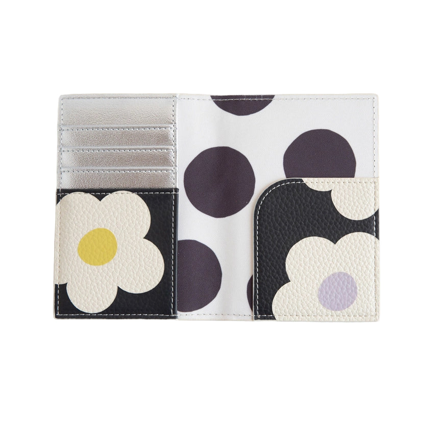 CG Passport Holder - Multi Flower Charcoal