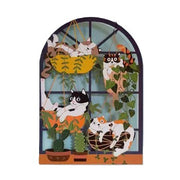 Cut Art Card - Cats In Pots