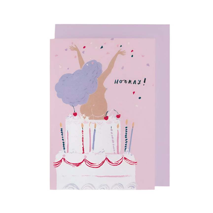 Hooray Birthday Cake Card