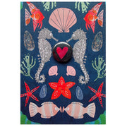 Card With Badge - Seahorse Heart