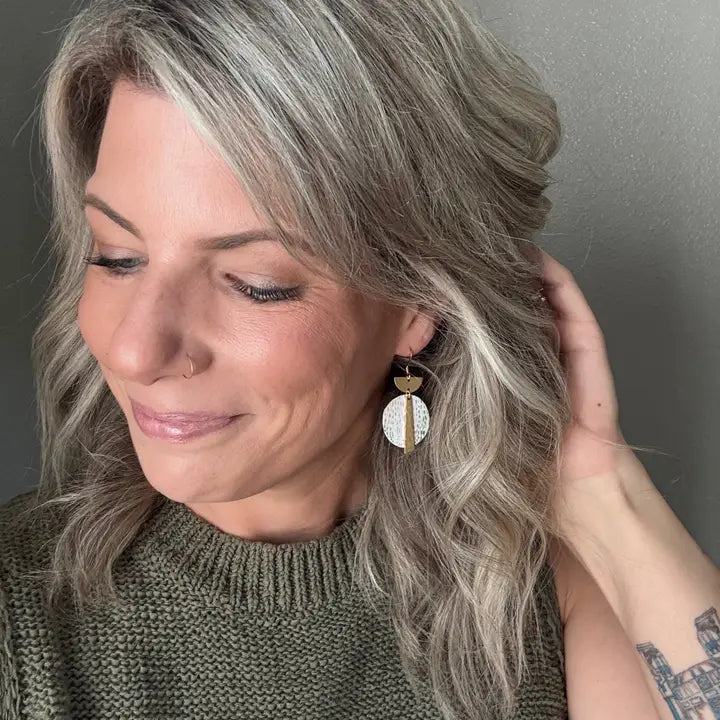 Crest Drop Earrings - Alpine Fleck