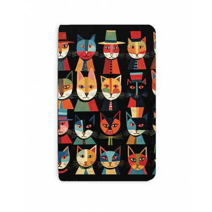 A6 Lined Notebook - Lots of Cats