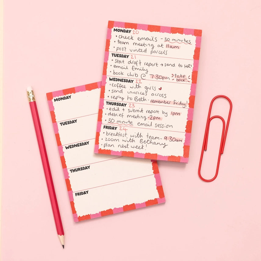 A6 Notepad - Week Planner