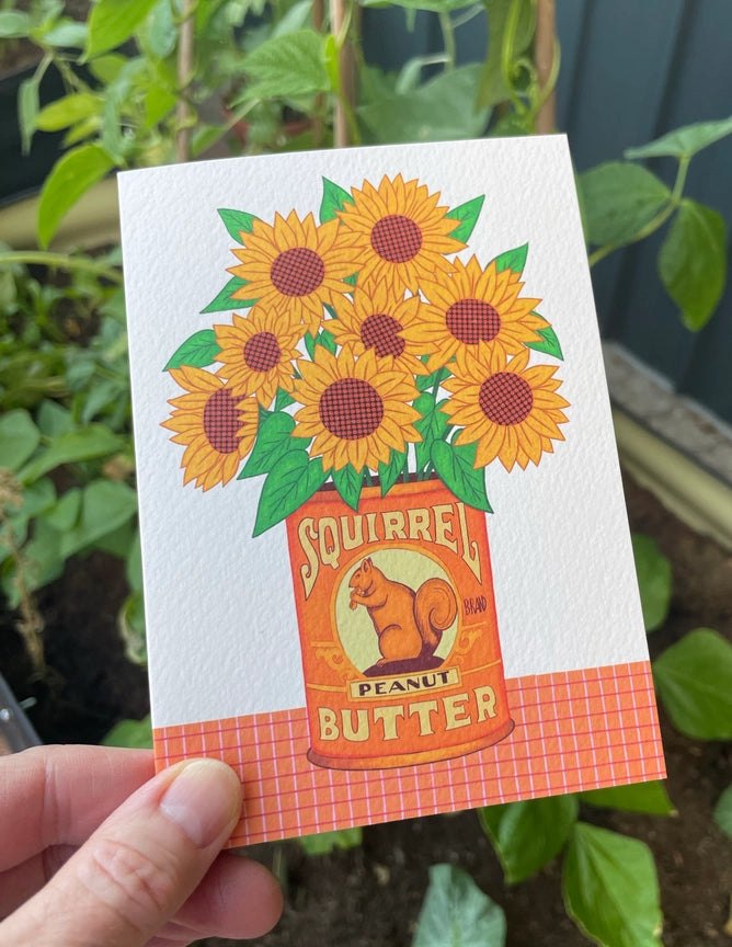 Sunflowers Vintage Tin Card