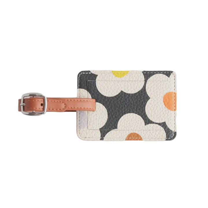 CG Luggage Tag - Multi Flower Charcoal