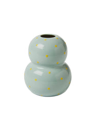 Fonda Vase - Pale Blue Yellow Dotty