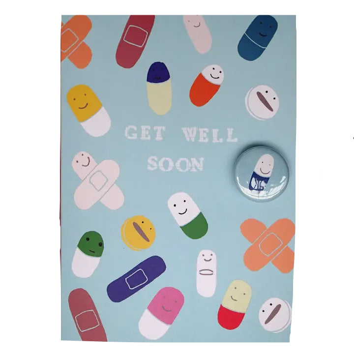 Card With Badge - Get Well Soon Medicines