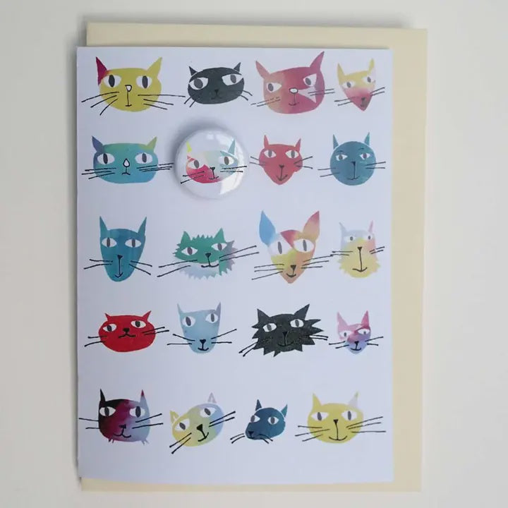 Card With Badge - Cats Pick N Mix
