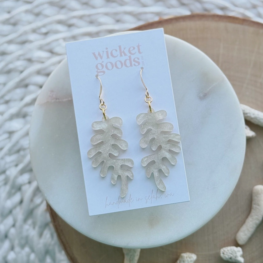 Coral Drop Earrings - Sunstone