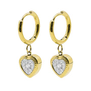 Mini Hoop Earrings Aegir - White Zirconium Oxide