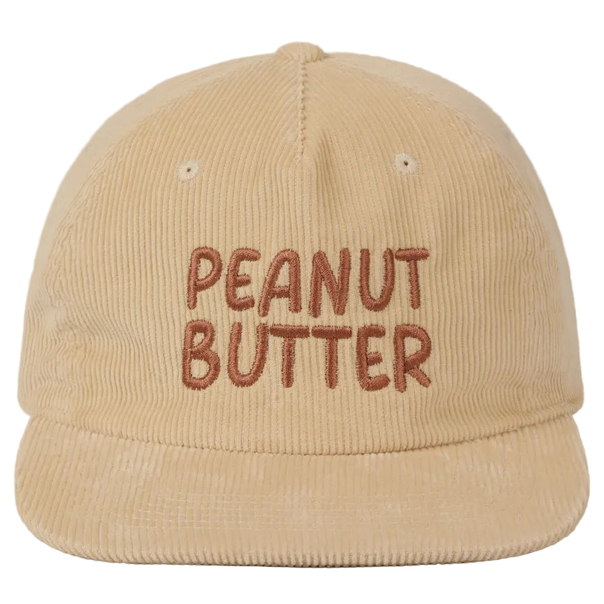 Embroidered Baseball Cap Corduroy - Peanut Butter