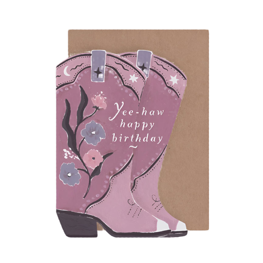 Cowboy Boots Birthday Card