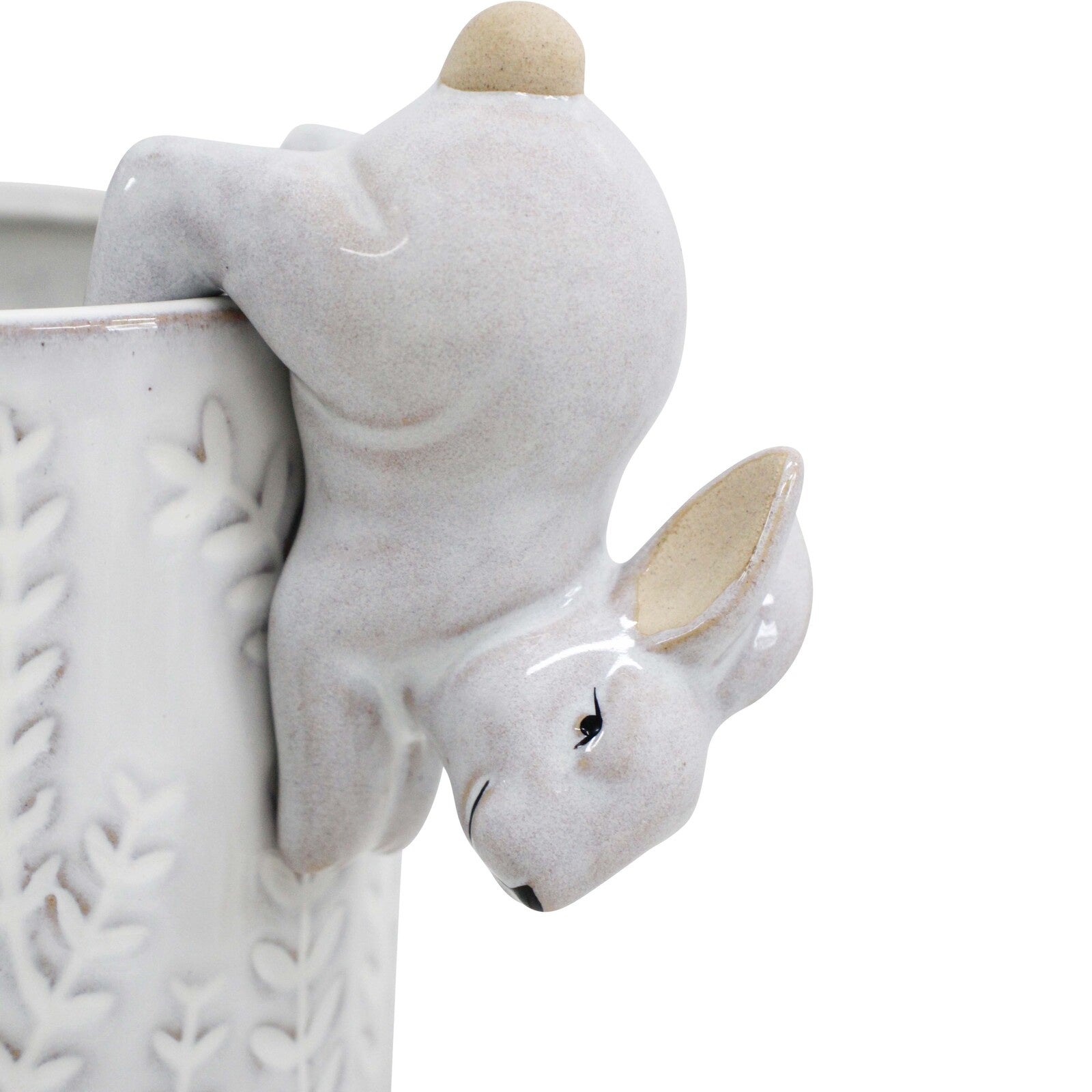 Rabbit Down Pot Sitter - White