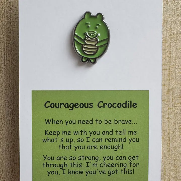 Little Joys Pin - Courageous Crocodile