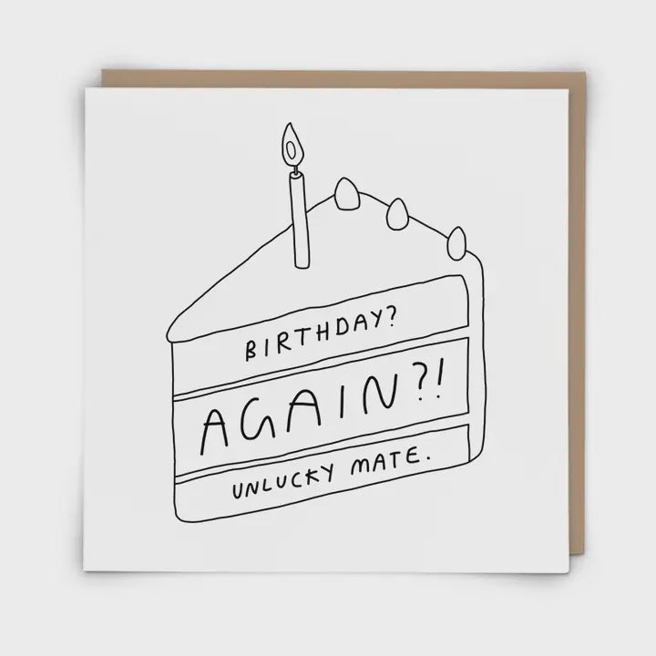 Again Cake Greeting Card