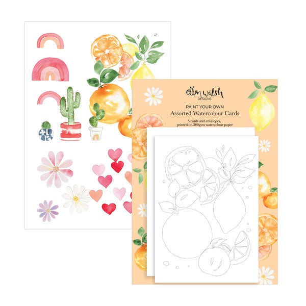 Watercolour Painting Cards - Assorted