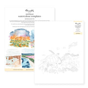Watercolour Templates - Australia