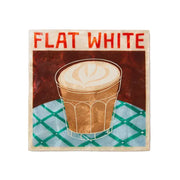 Capiz Shell Art Tile - Barista - Flat White