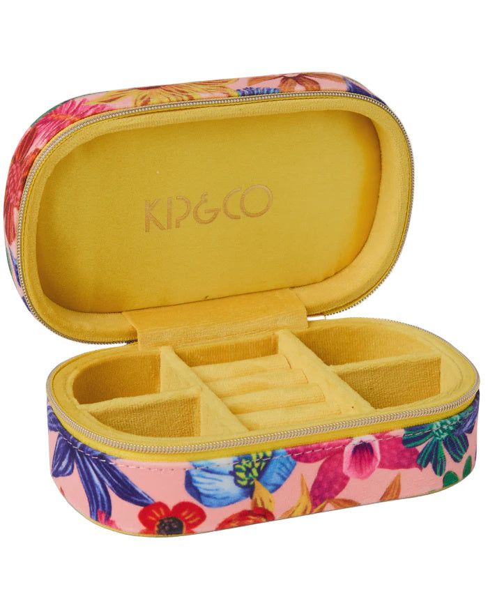 Travel Velvet Jewellery Box - Wild Flowers In Bloom