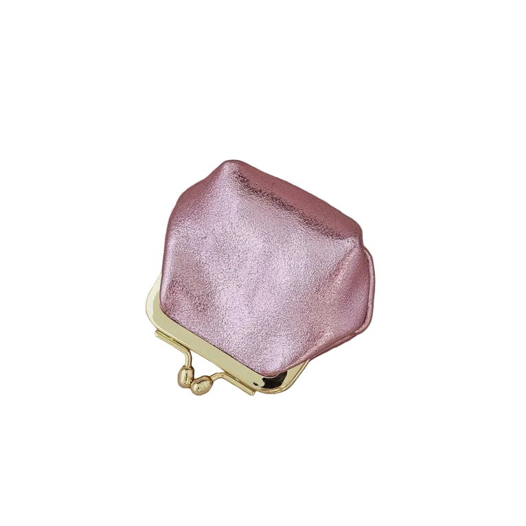 Retro Leather Mini Purse - Rose