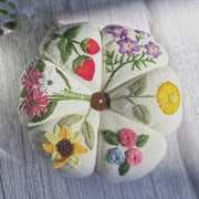 Embroidered Pincushion - Flower Garden