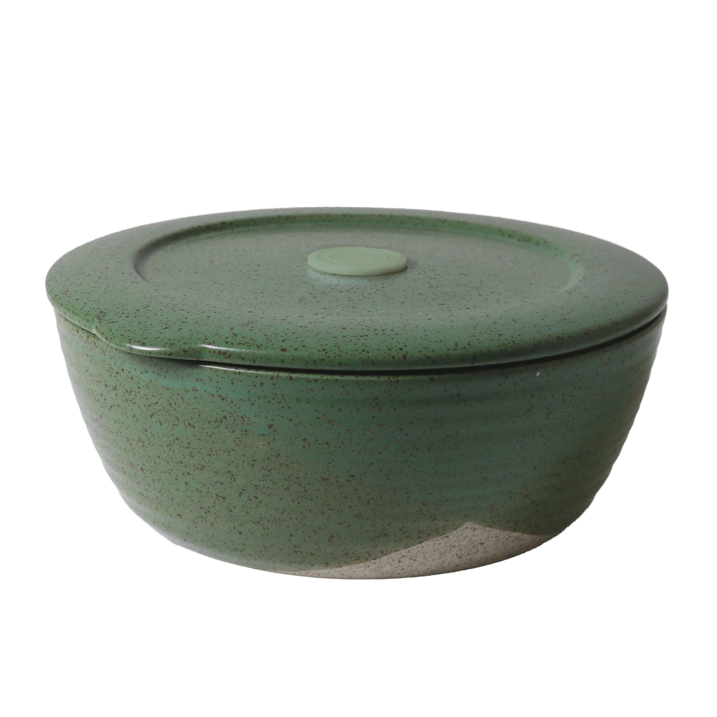 1 Litre Pottery Container - Green