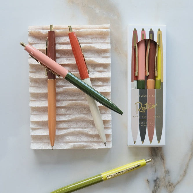 Retro Pen Set (4) - Desert Tones