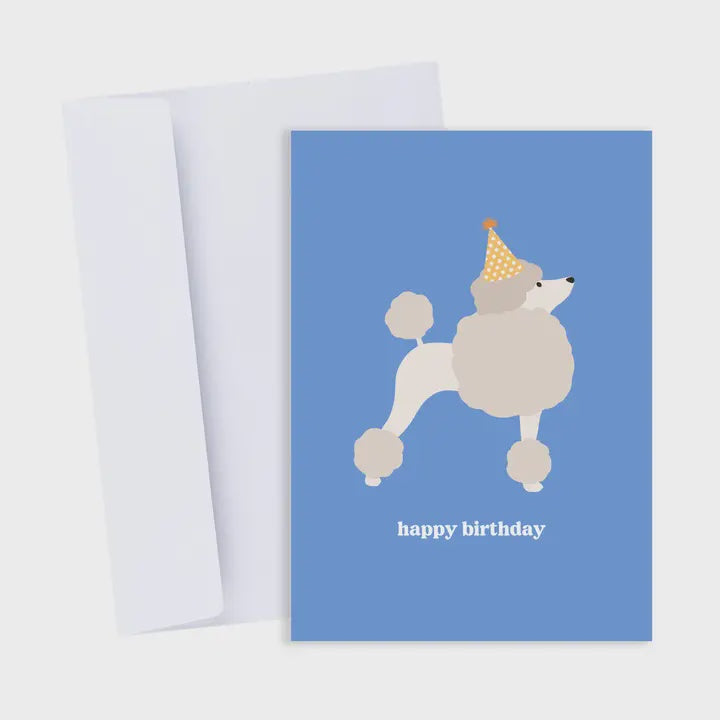 Happy Birthday Poodle Card
