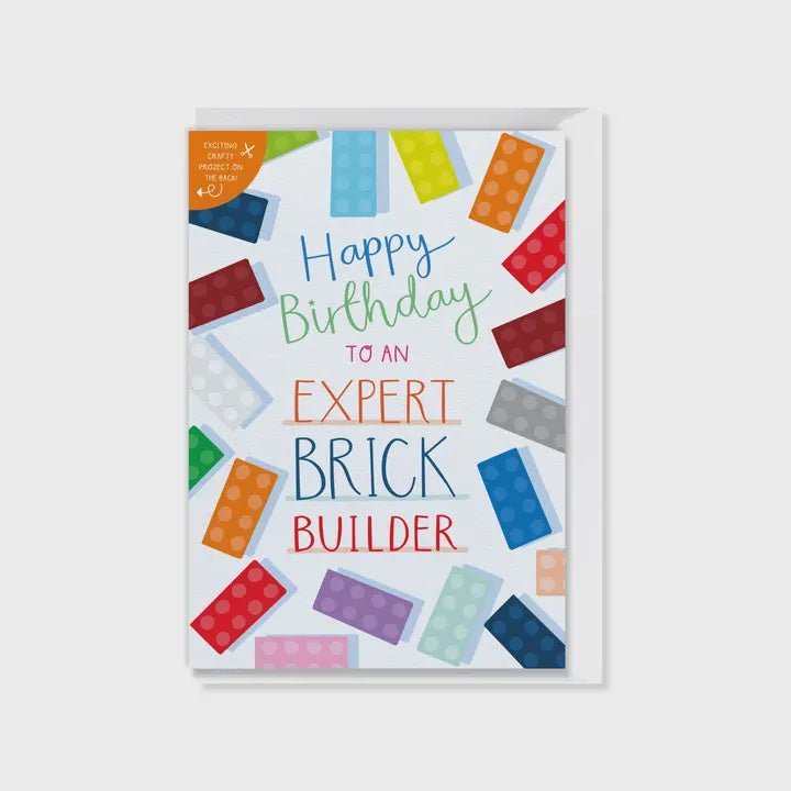 Expert Brick Builder Birthday Card with Crafty Project
