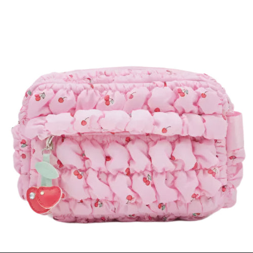 Zip Top Pouch - Quilted Scrunchies Cherry Print