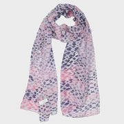 Geometric Pure Silk Scarf - Pink