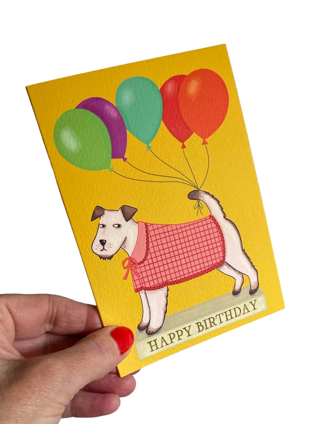 Dog & Balloons Card