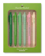 Quotable Gel Pen Set - Matcha Minded