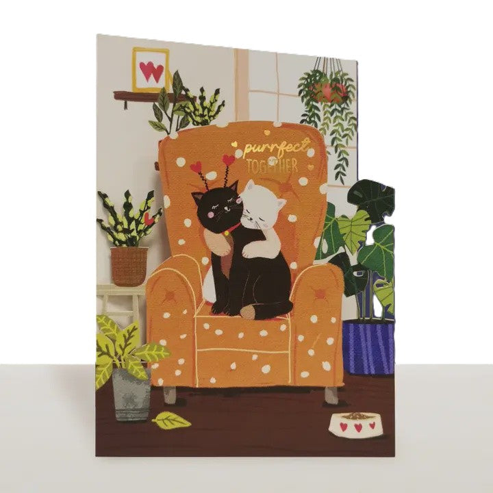 Cut Art Card - Purrfect Together Cat