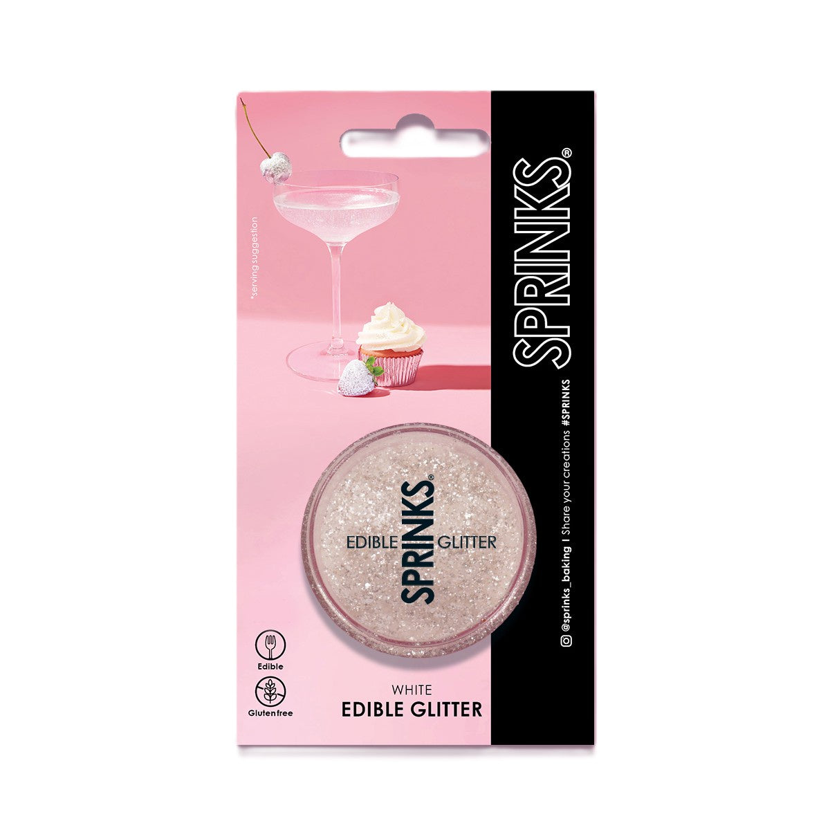 Sprinks Edible Glitter 2g - White