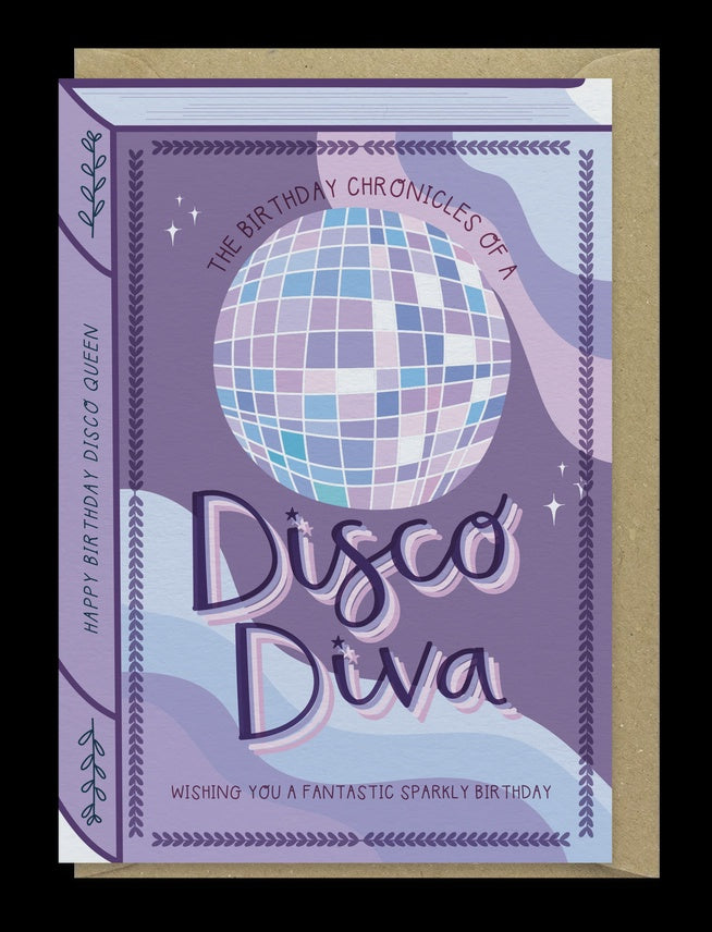 Disco Diva Birthday Book Card