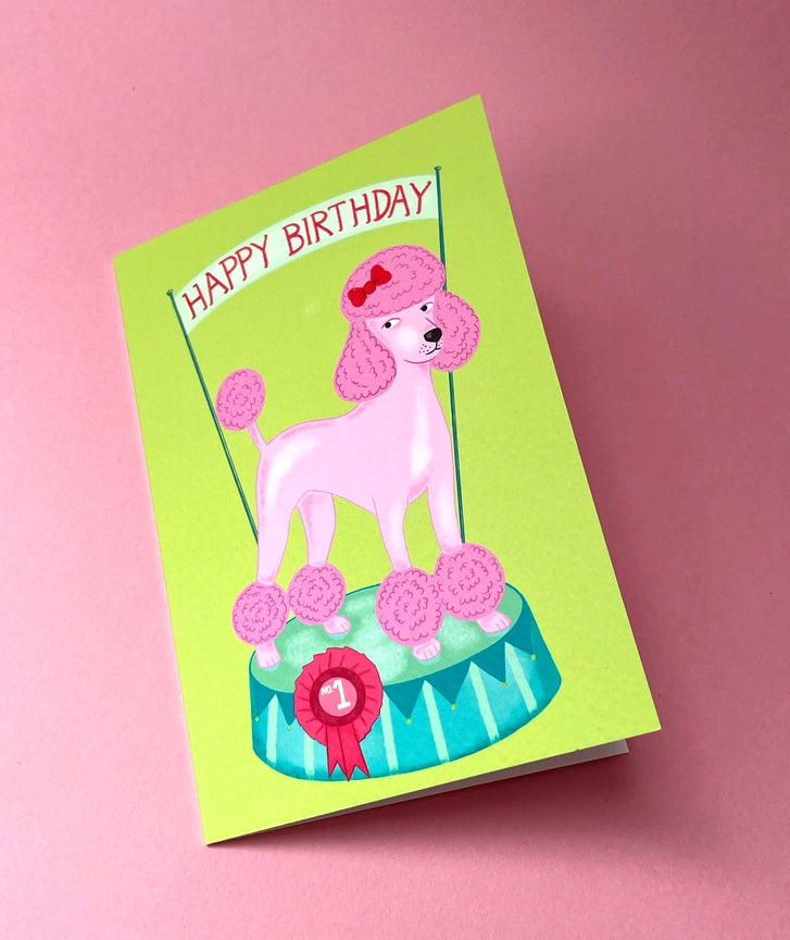 Pink Poodle Card