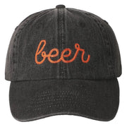 Embroidered Baseball Cap - Beer Black
