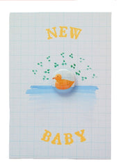 Card With Badge - New Baby Duckling