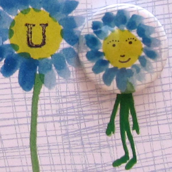 Card With Badge - Thank You Flowers
