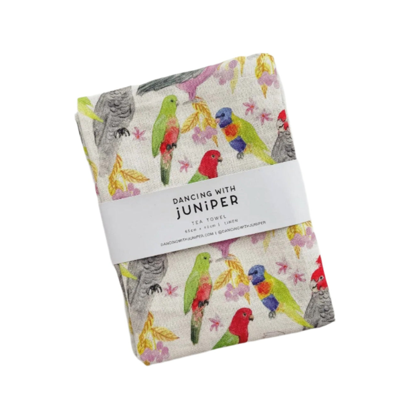 Dancing with Juniper Tea Towel - Barry's Birds