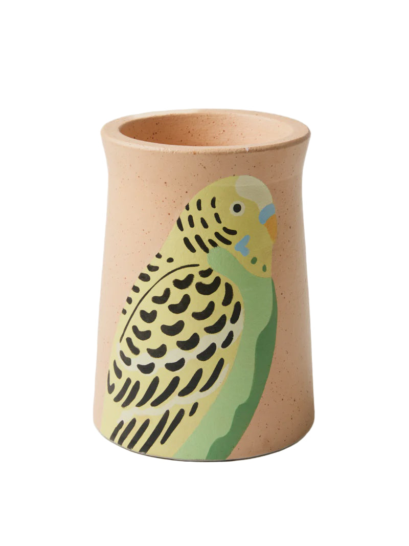 Aerial Vase - Green Budgie