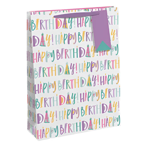 Large Gift Bag - Birthday Text