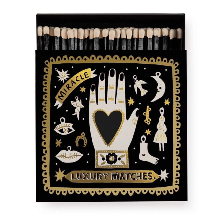 Square Matchbox - Black Miracle