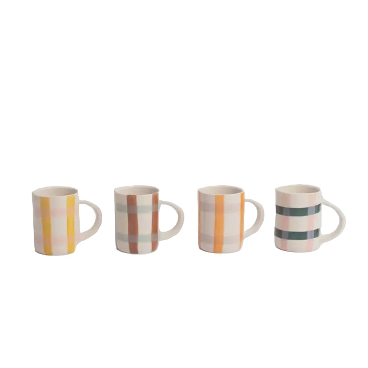 CG Espresso Mugs (set of 4) - Multi Check
