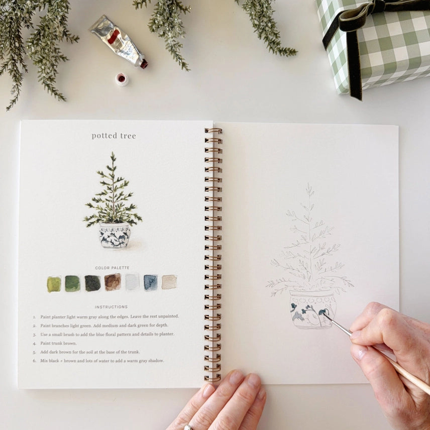 Watercolour Workbook - Classic Christmas
