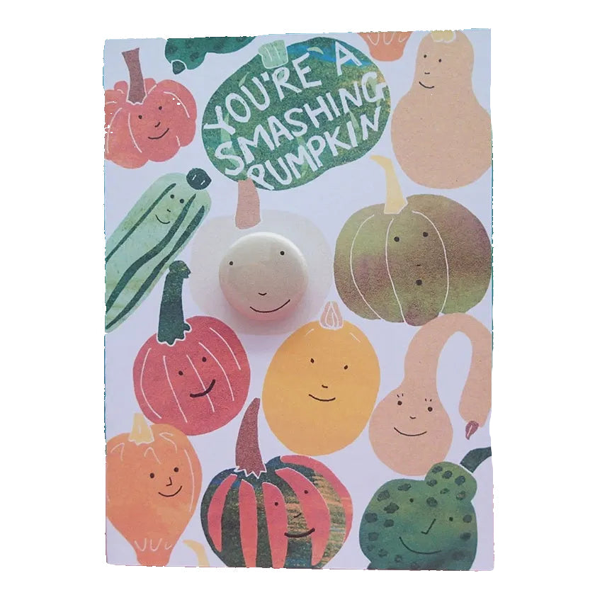 Card With Badge - Smashing Pumpkin